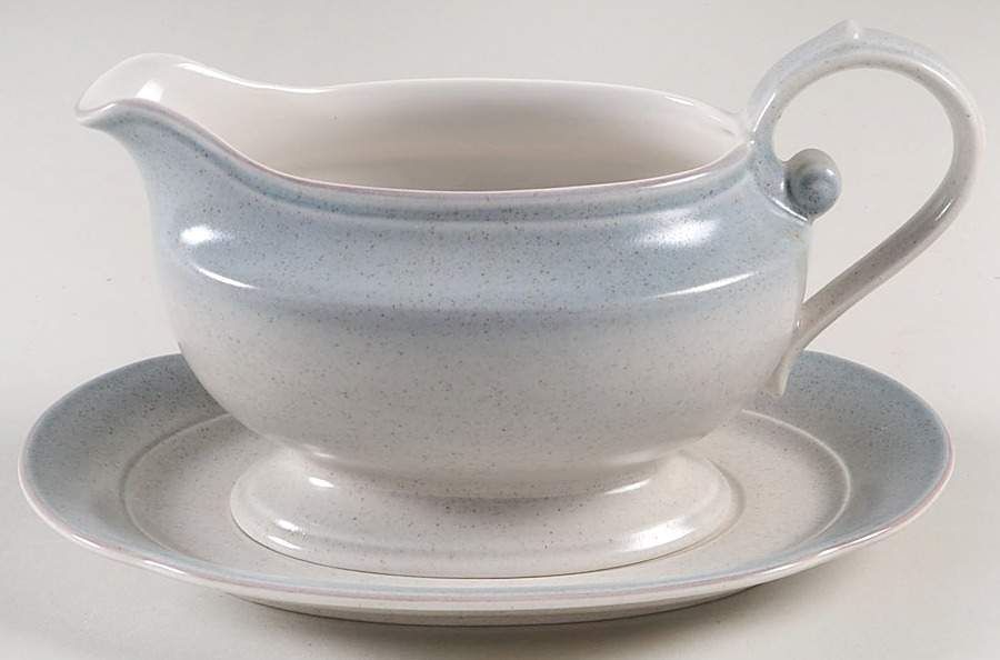 Stonekraft Blue Gravy Boat & Underplate by Mikasa-1