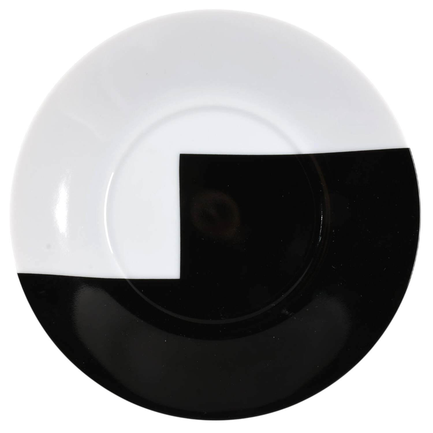 Step Black White Saucer by Mikasa-1
