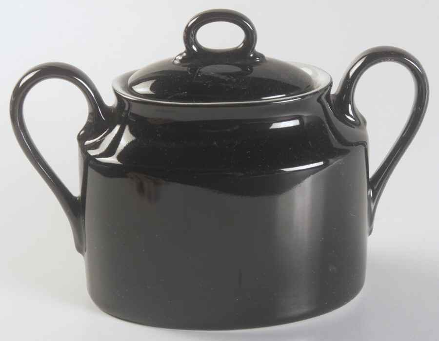 Step Black White Sugar Bowl & Lid by Mikasa-1