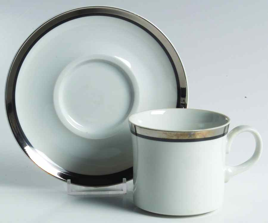 Sterling Flat Cup & Saucer Set by Mikasa-1