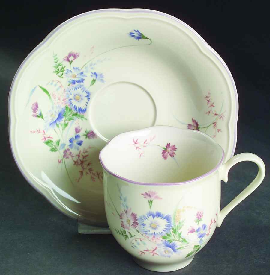 Stephanie Flat Cup & Saucer Set by Mikasa-1