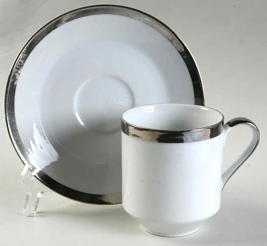 Sterling Flat Cup & Saucer Set by Mikasa-1