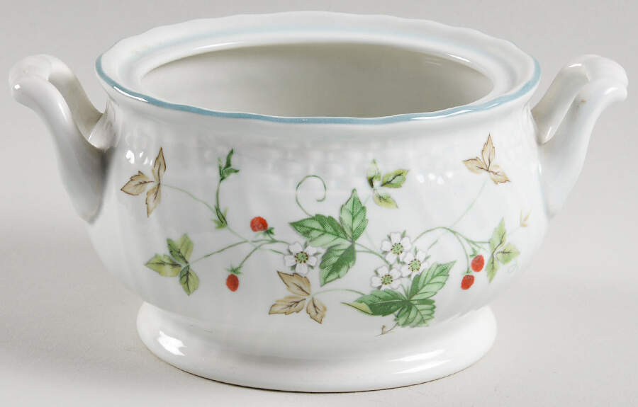 Strawberry Fair Sugar Bowl No Lid by Mikasa-1