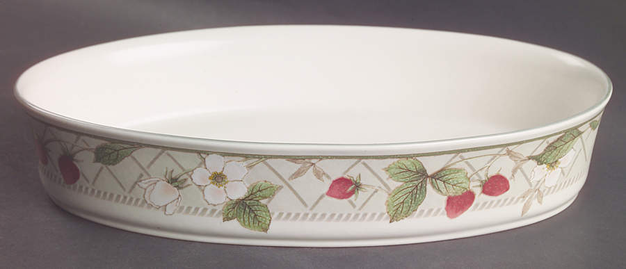Strawberry Fair 12'' Oval Baker by Mikasa-1