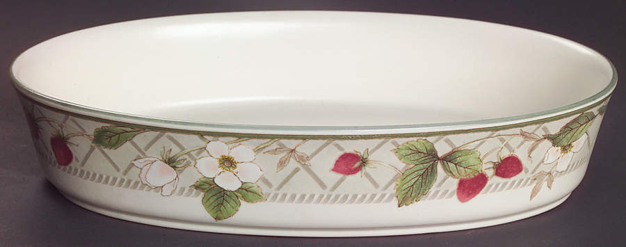 Strawberry Fair 10" Oval Baker by Mikasa-1