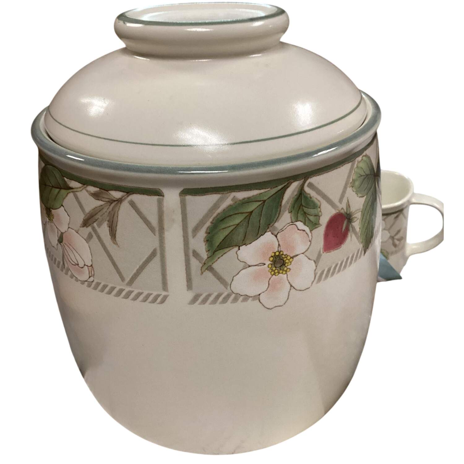 Strawberry Fair Large Canister & Lid by Mikasa-1