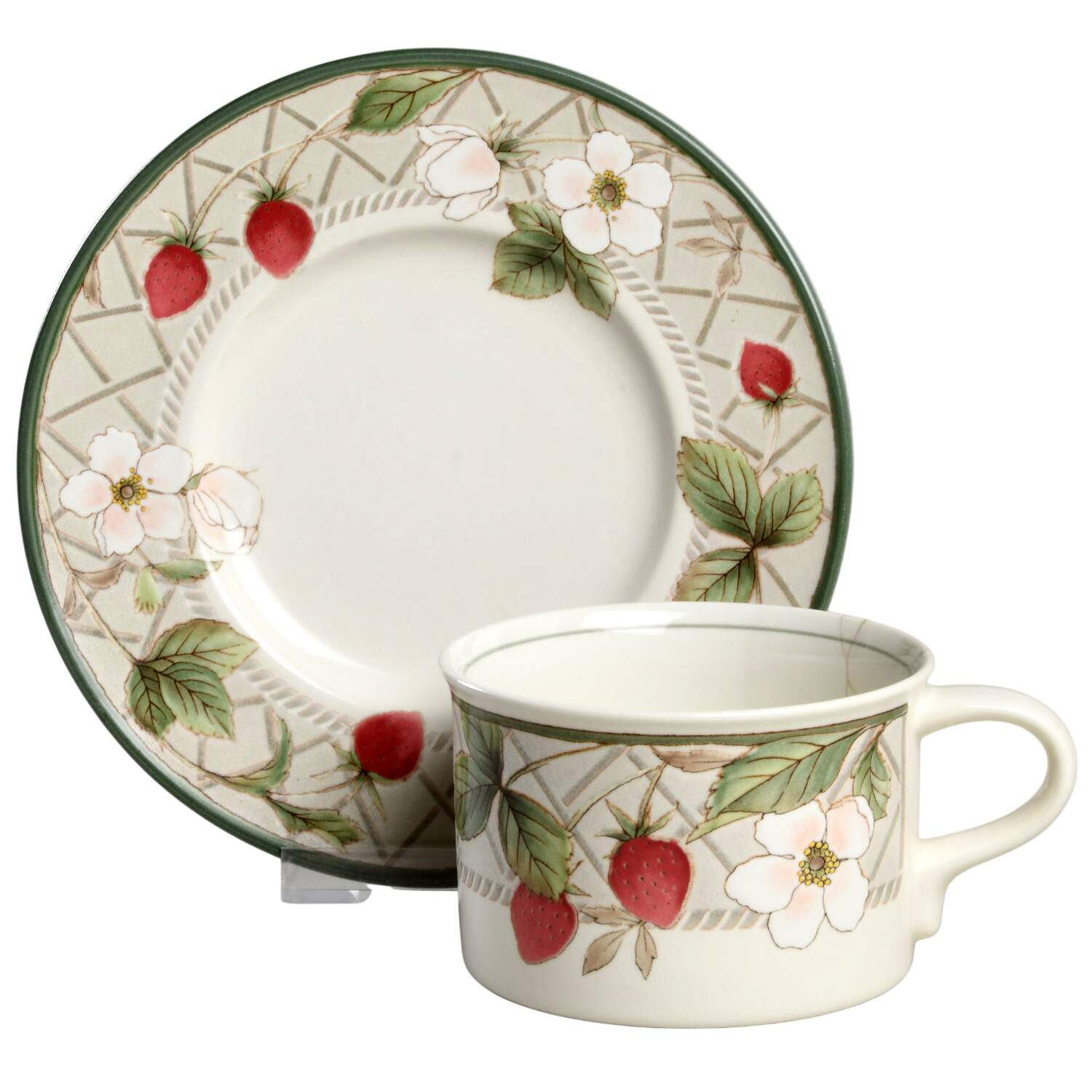 Strawberry Fair Flat Cup & Saucer Set by Mikasa-1