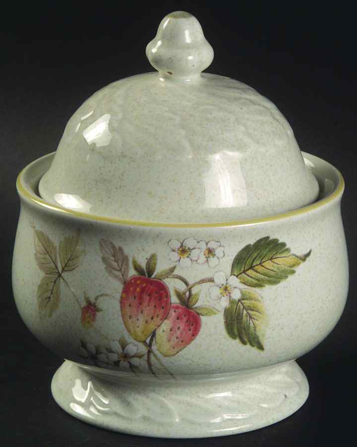 Strawberry Fields Sugar Bowl & Lid by Mikasa-1