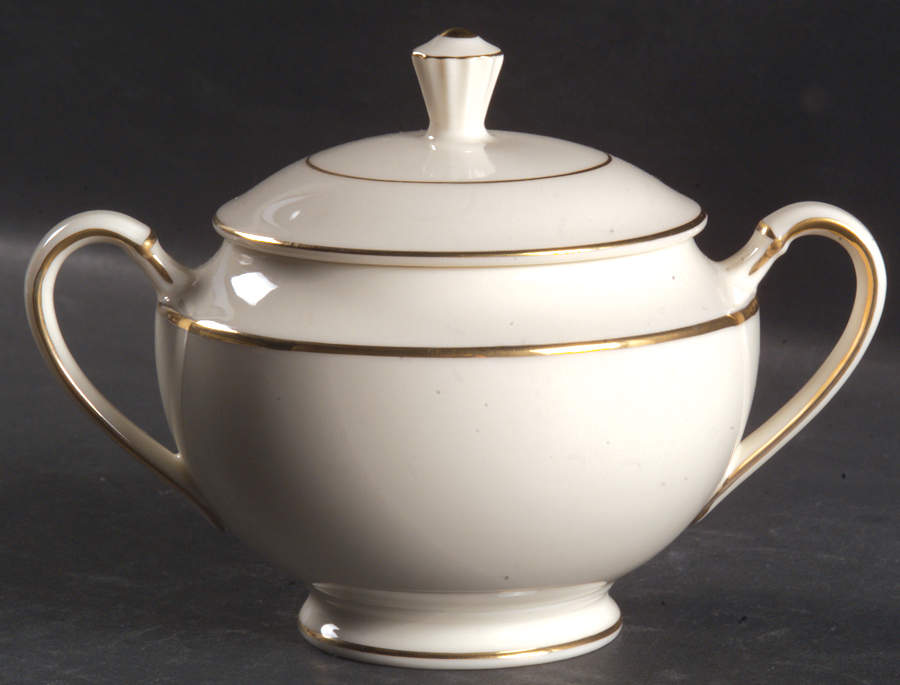 Stanton Gold Sugar Bowl & Lid by Mikasa-1