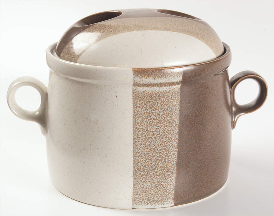 Studio Kiln Bean Pot & Lid by Mikasa-1