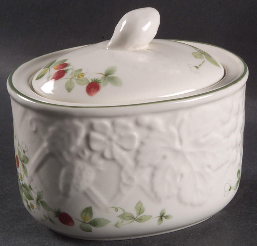 Strawberry Lane Sugar Bowl & Lid by Mikasa-1