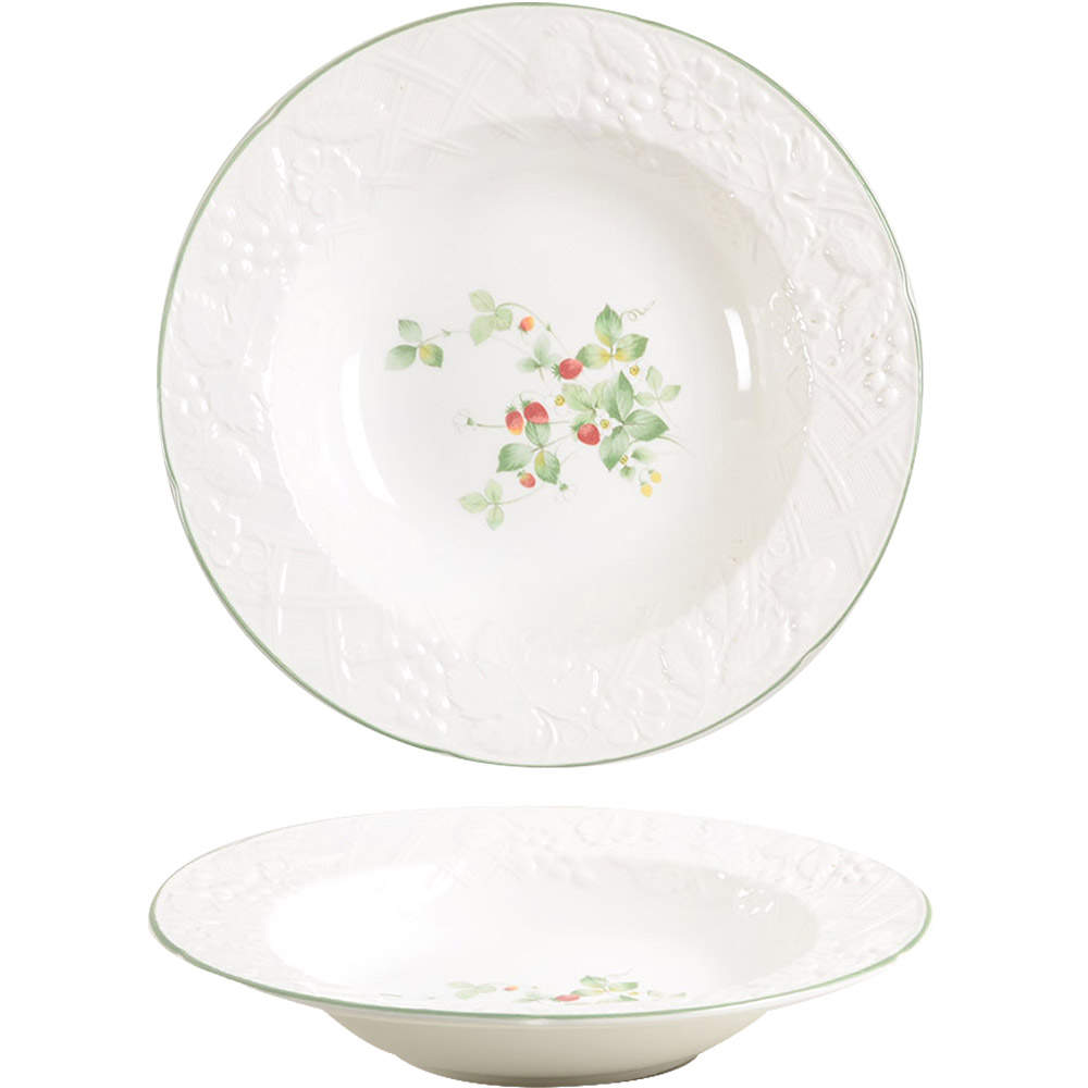 Strawberry Lane Large Rim Soup Bowl by Mikasa-1