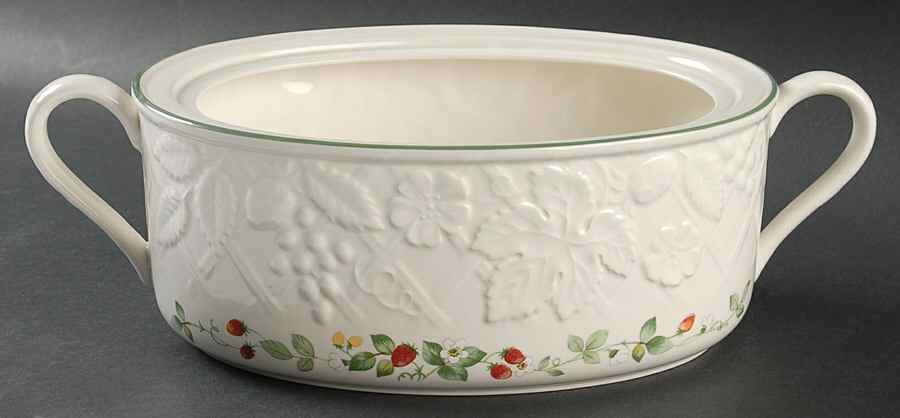 Strawberry Lane 2.25 Quart Oval Covered Casserole No Lid by Mikasa-1