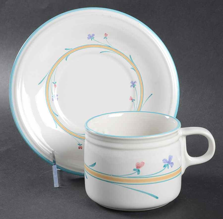 St. Lucia Flat Cup & Saucer Set by Mikasa-1