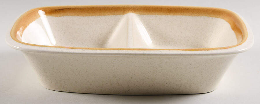 Stone Manor Rectangular Divided Vegetable Bowl by Mikasa-1