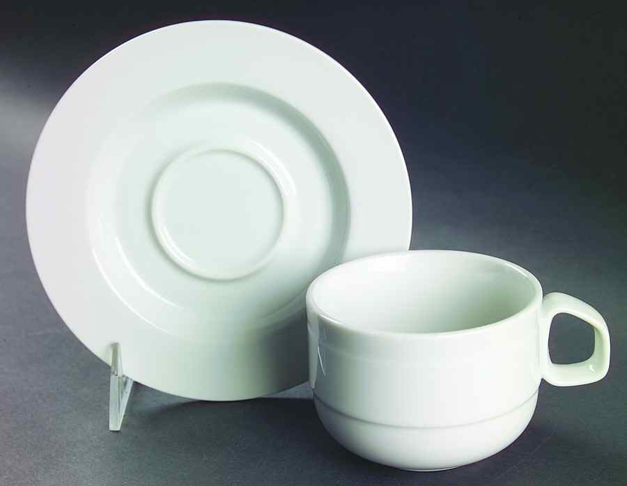 Stonechina Flat Cup & Saucer Set by Mikasa-1