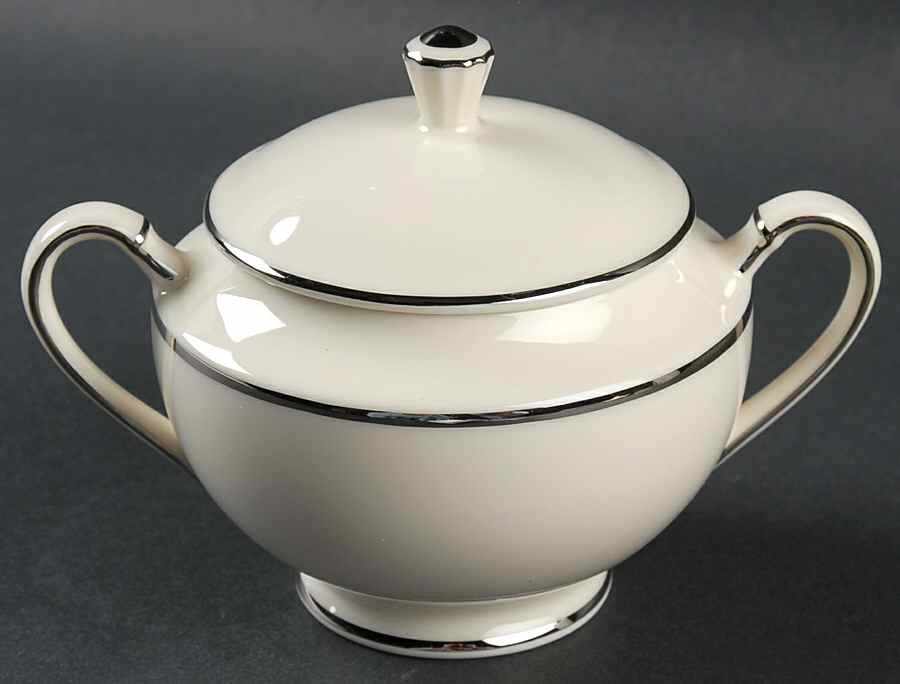 Stanton Platinum Sugar Bowl & Lid by Mikasa-1