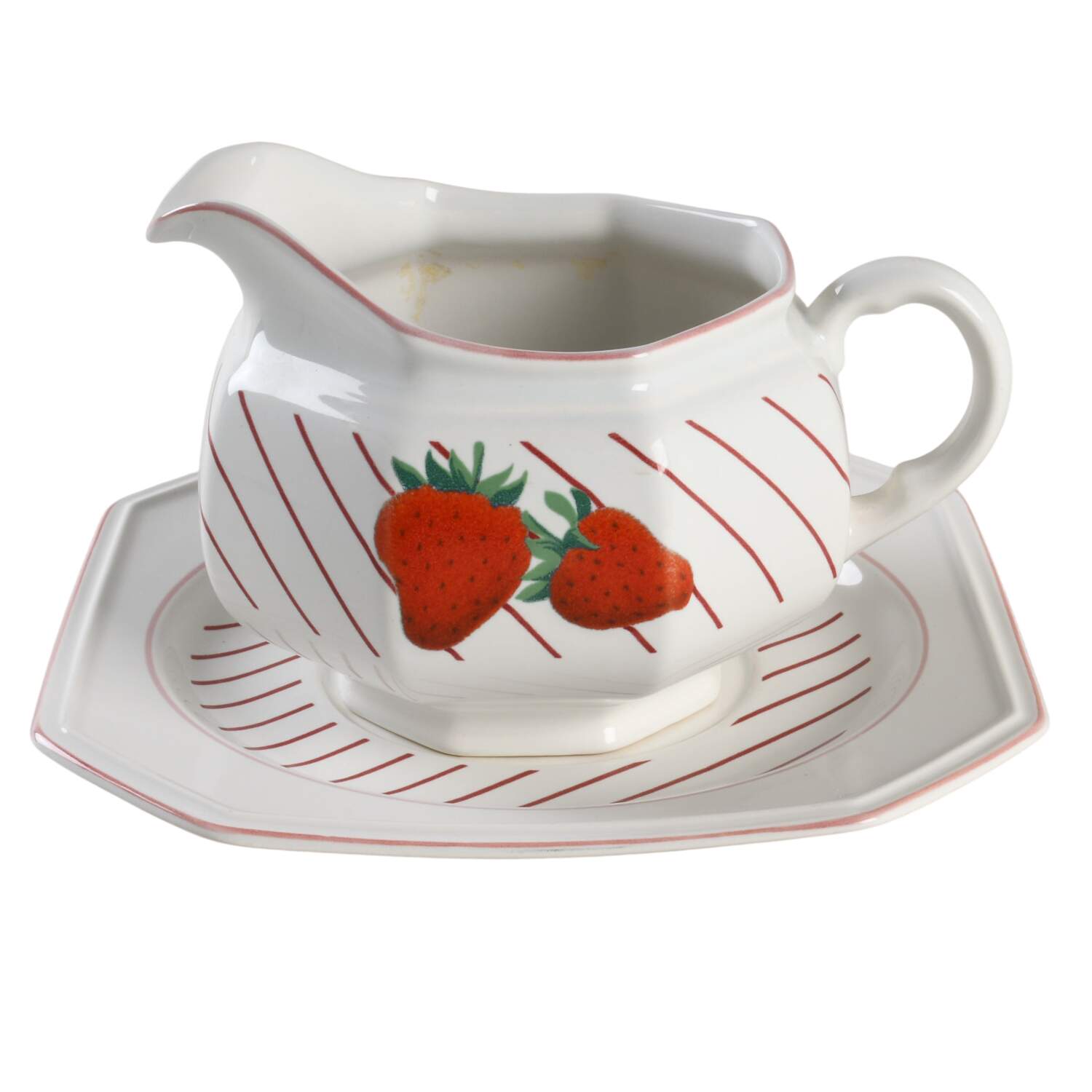 Strawberries Gravy Boat & Underplate by Mikasa-1