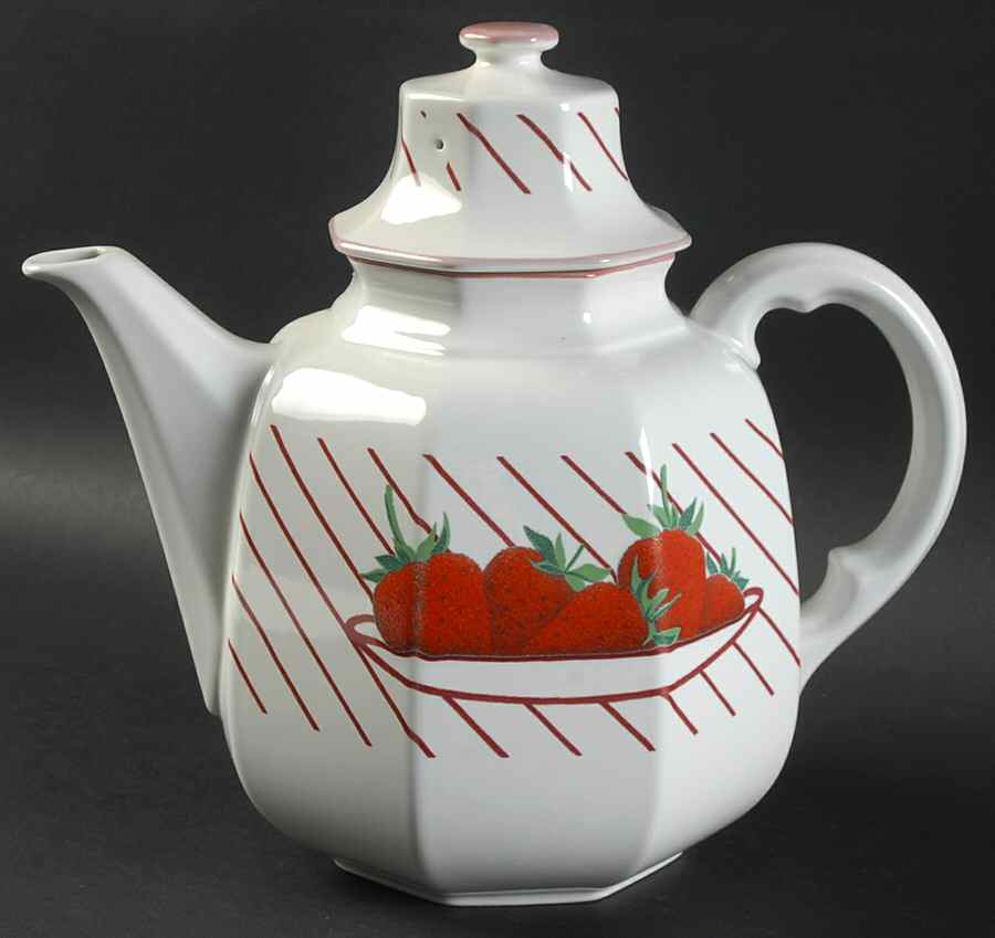 Strawberries Teapot & Lid by Mikasa-1