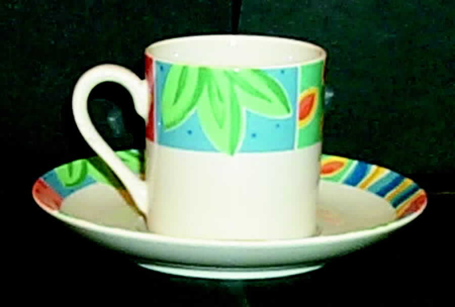 St Tropez Flat Demitasse Cup & Saucer Set by Mikasa-1