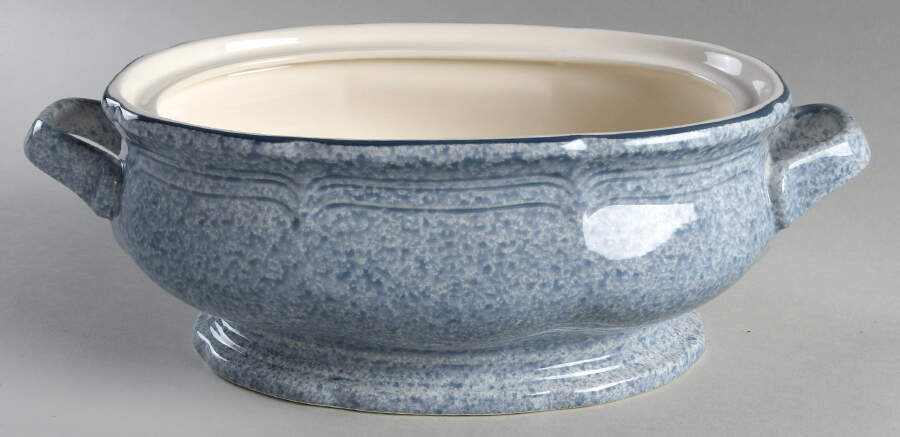 Stone Works Light Blue 2.5 Quart Oval Covered Casserole No Lid by Mikasa-1