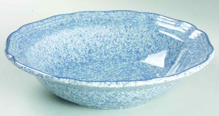 Stone Works Light Blue Rim Fruit/Dessert (Sauce) Bowl by Mikasa-1