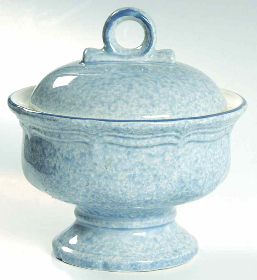 Stone Works Light Blue Sugar Bowl & Lid by Mikasa-1