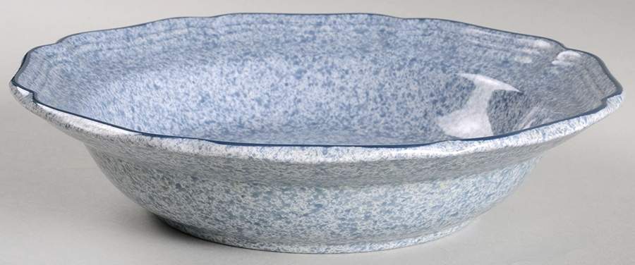 Stone Works Light Blue Rim Soup Bowl by Mikasa-1