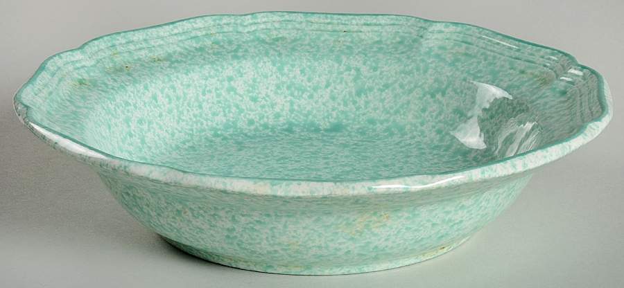 Stone Works Green Rim Soup Bowl by Mikasa-1