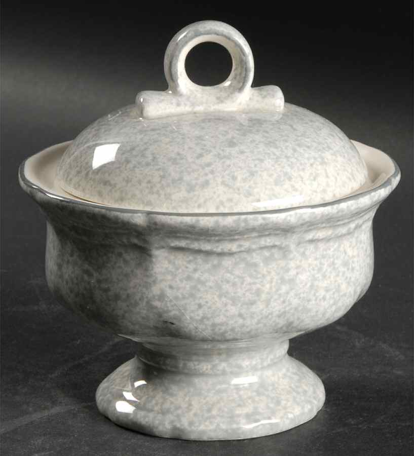 Stone Works Gray Sugar Bowl & Lid by Mikasa-1