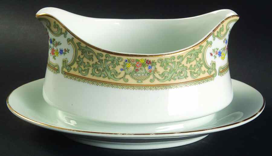 Summer Bouquet Gravy Boat with Attached Underplate by Mikasa-1