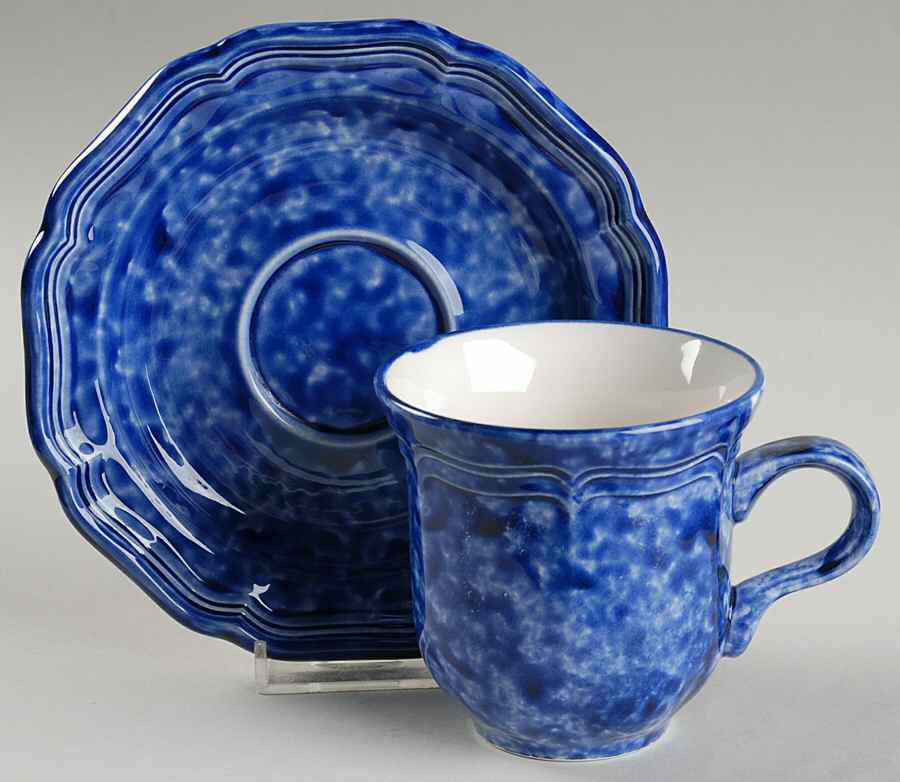 Sundown Blue Flat Cup & Saucer Set by Mikasa-1