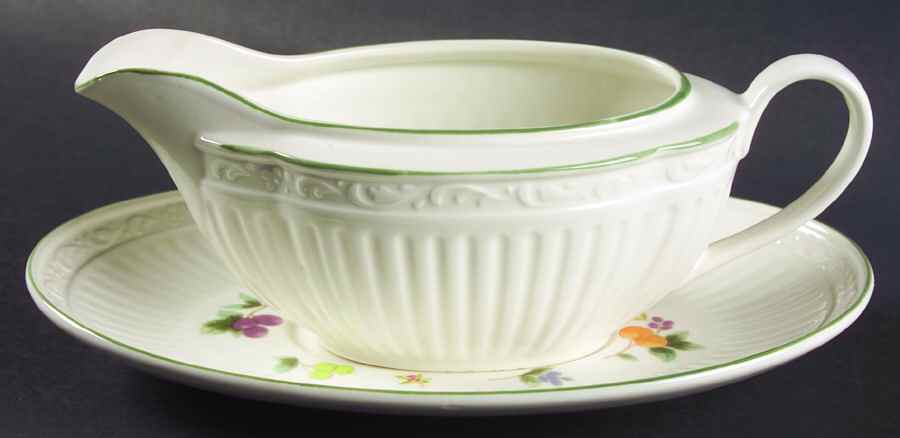 Sunshine Lane Gravy Boat & Underplate by Mikasa-1
