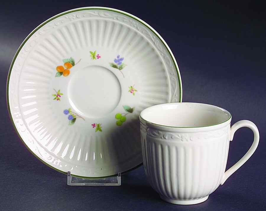 Sunshine Lane Footed Cup & Saucer Set by Mikasa-1
