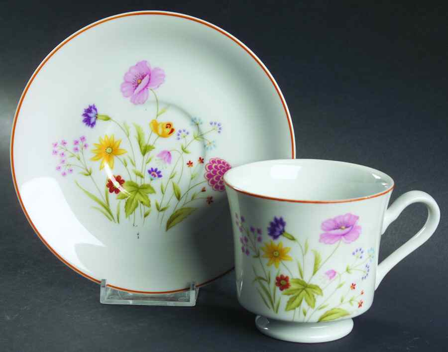 Summer Melody Footed Cup & Saucer Set by Mikasa-1