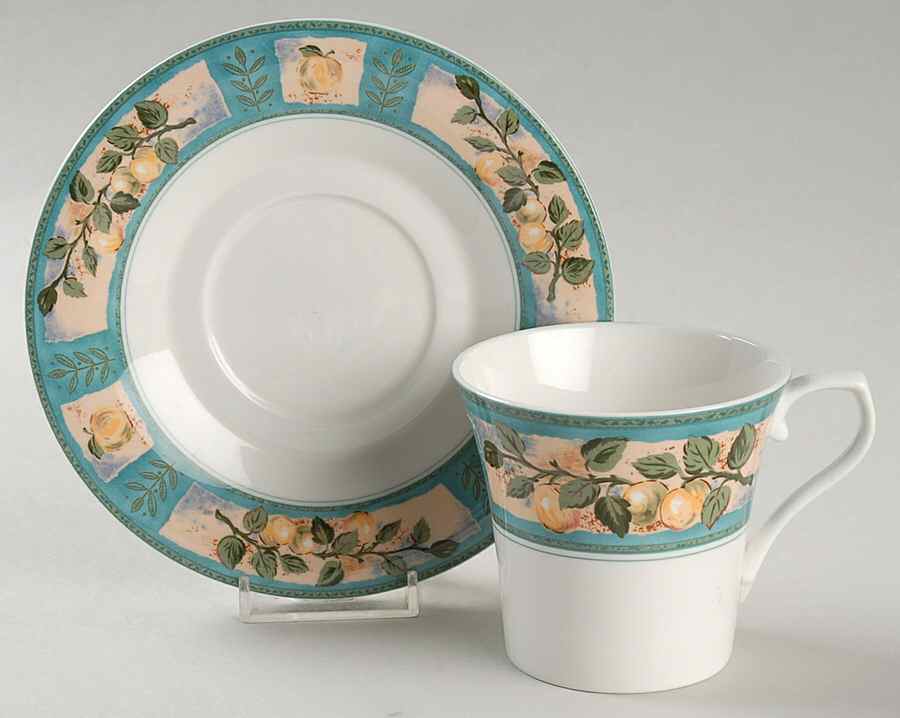 Sunshine Orchard Flat Cup & Saucer Set by Mikasa-1