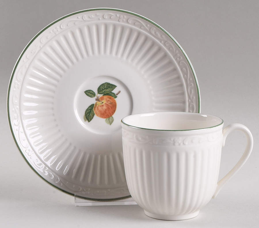 Summer Poetry Footed Cup & Saucer Set by Mikasa-1