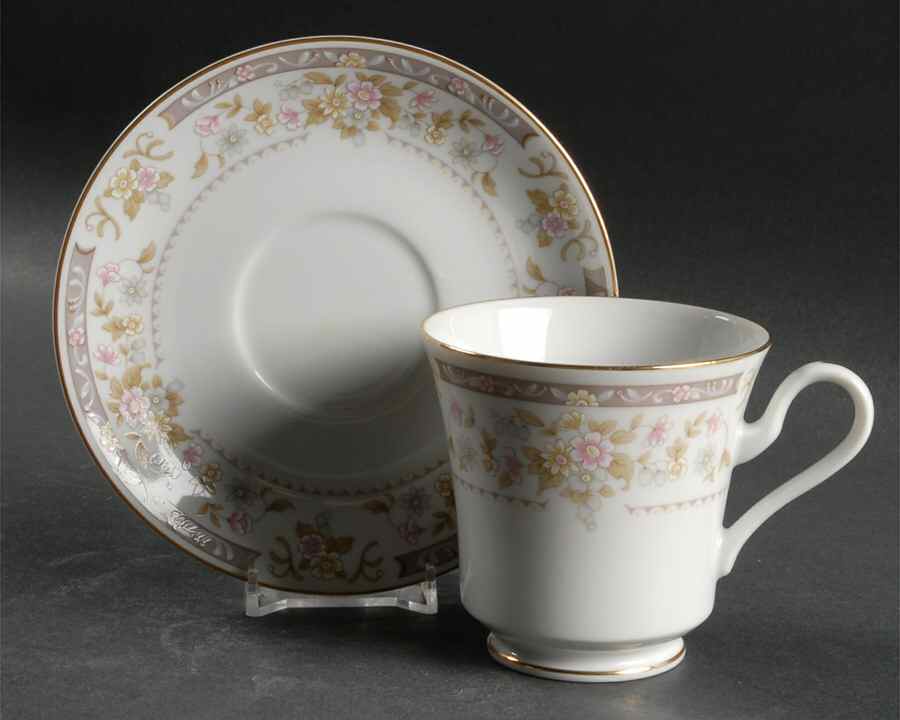 Surrey Footed Cup & Saucer Set by Mikasa-1