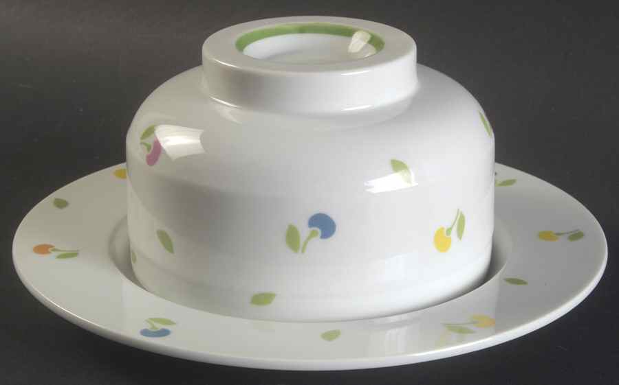 Summer Scene Round Covered Butter by Mikasa-1