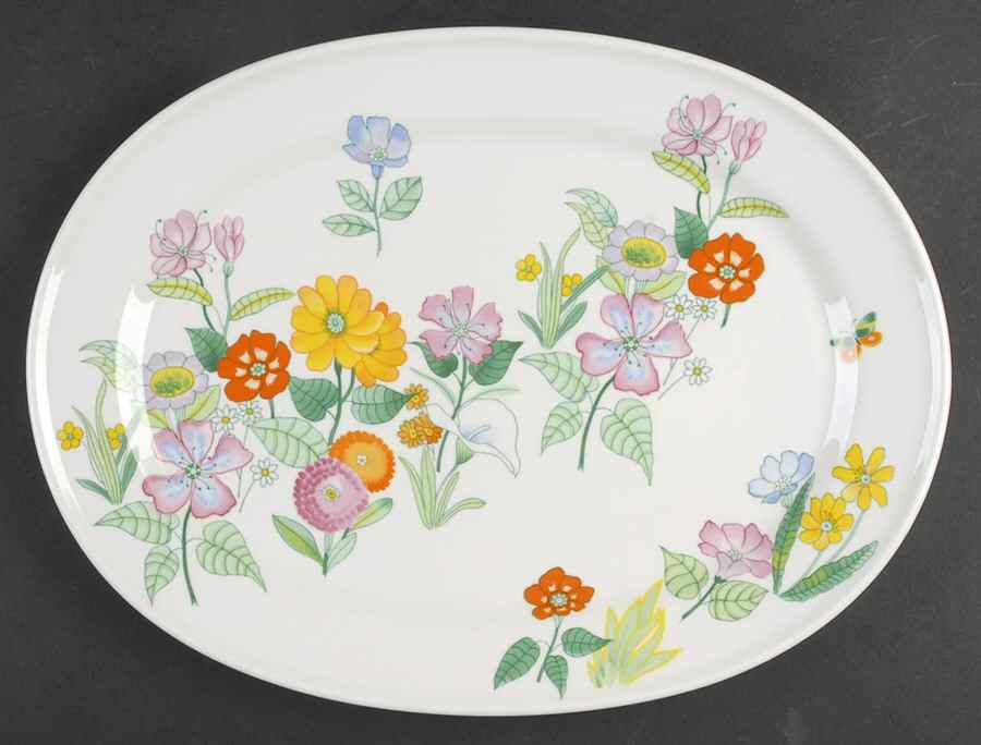 Sun Shower 14" Oval Serving Platter by Mikasa-1