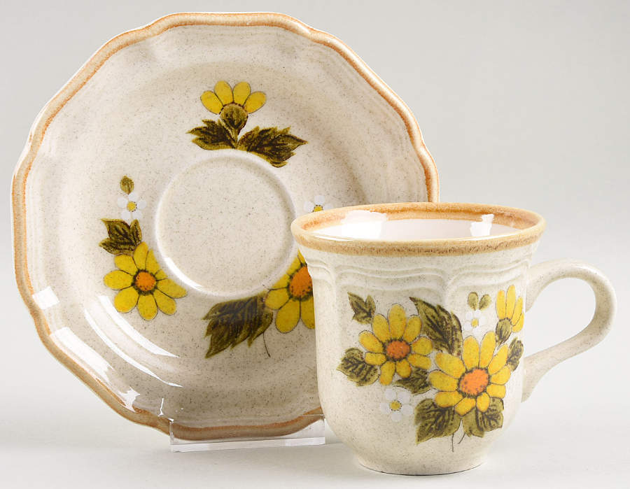 Sunny Side Flat Cup & Saucer Set by Mikasa-1
