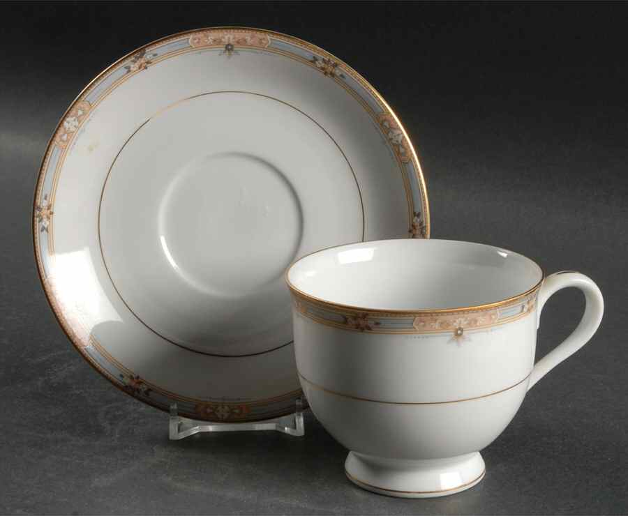 Sussex Footed Cup & Saucer Set by Mikasa-1