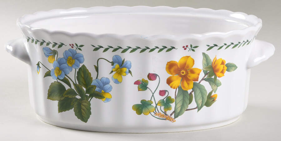 Summer Symphony 1.5 Quart Oval Covered Casserole No Lid by Mikasa-1