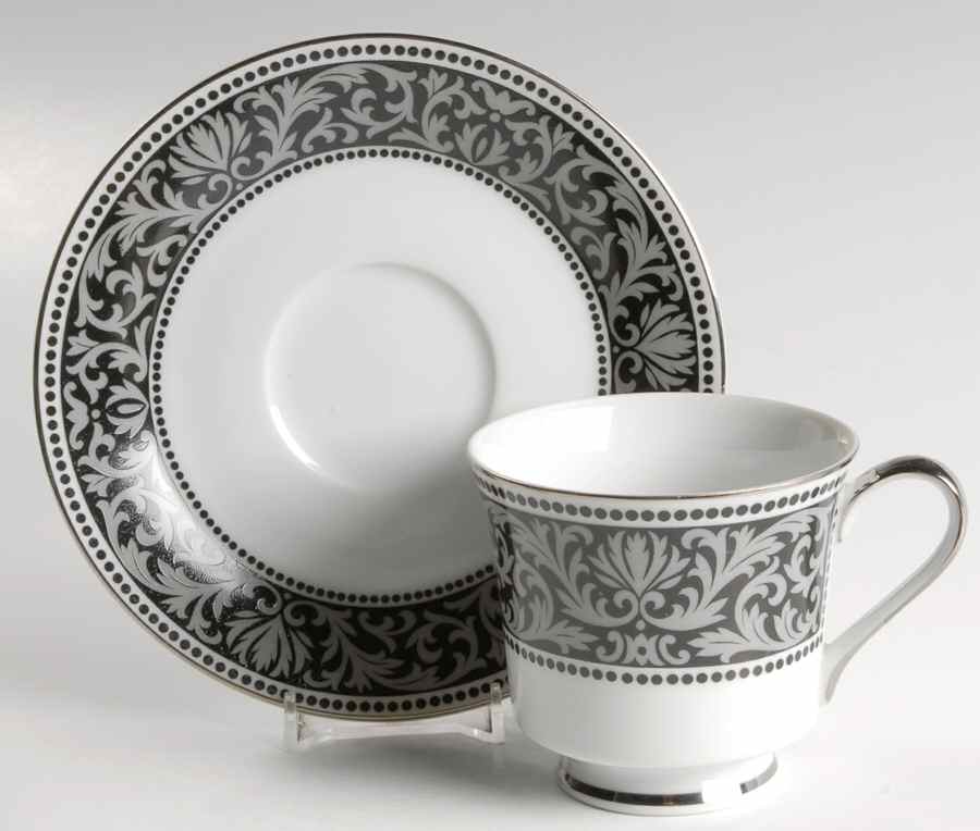 Sutton Footed Cup & Saucer Set by Mikasa-1
