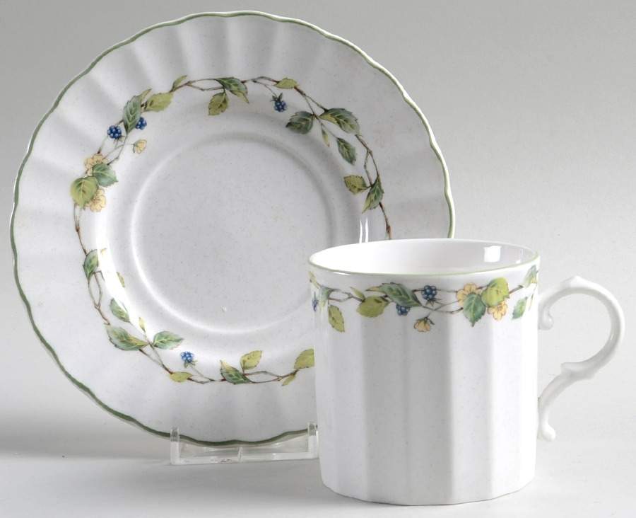 Summer Vine Flat Cup & Saucer Set by Mikasa-1