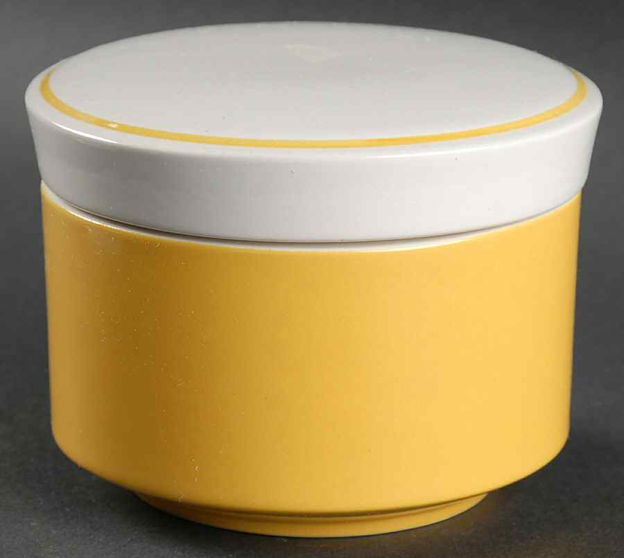 Sun Yellow Sugar Bowl & Lid by Mikasa-1