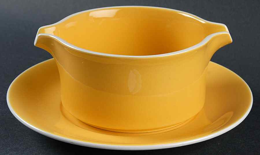 Sun Yellow Gravy Boat & Underplate by Mikasa-1