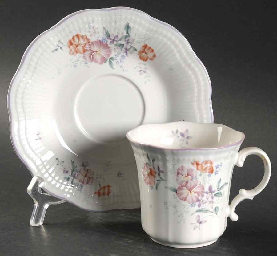 Suzanne Flat Cup & Saucer Set by Mikasa-1