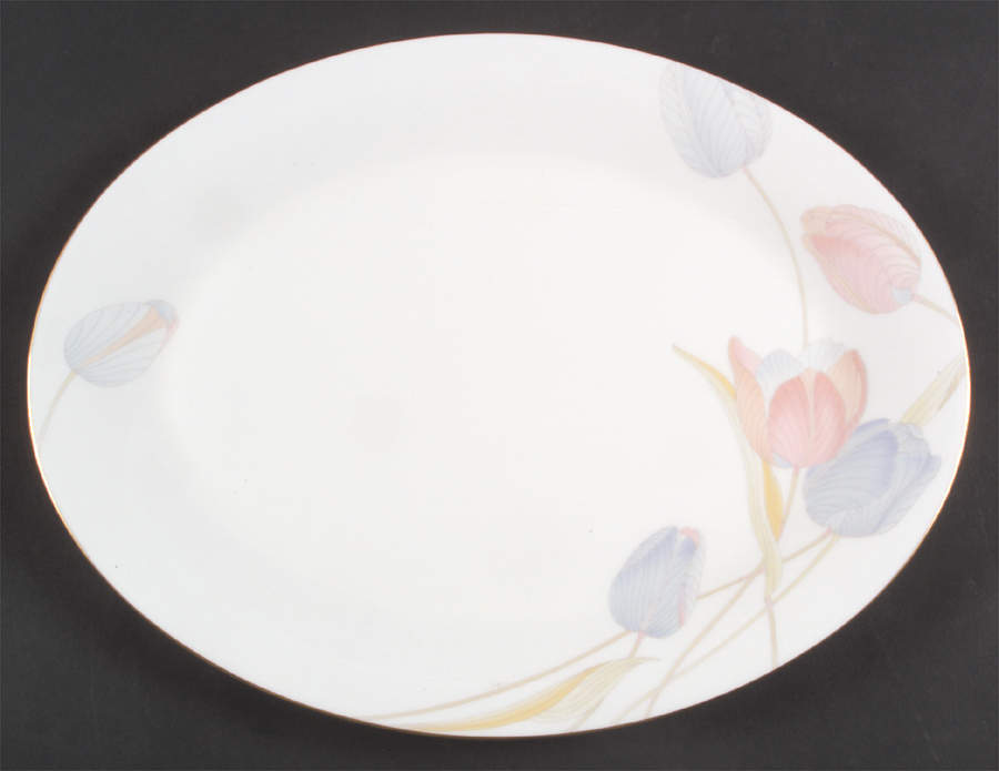 Swiss Garden 14" Oval Serving Platter by Mikasa-1