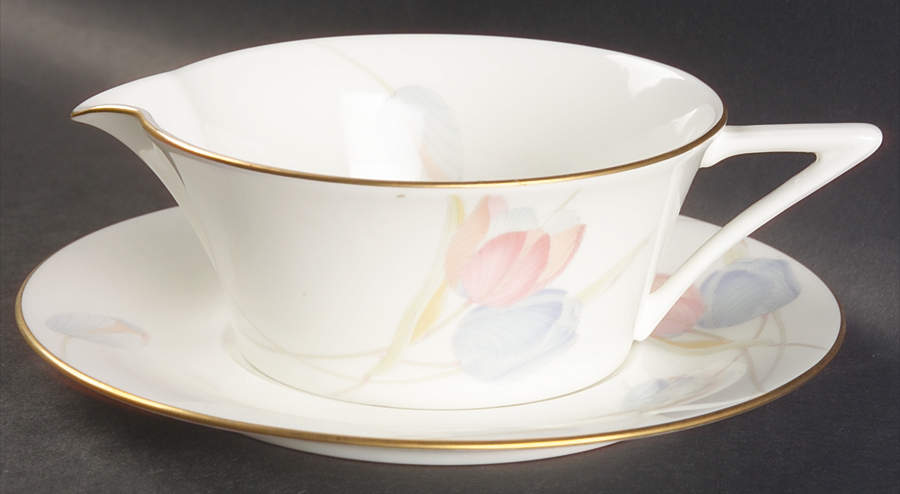 Swiss Garden Gravy Boat & Underplate by Mikasa-1